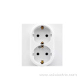 Compliance With Export Standards 2gang Schuko Wall Socket